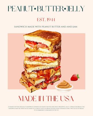 Peanut Butter And Jelly Sandwich Stack