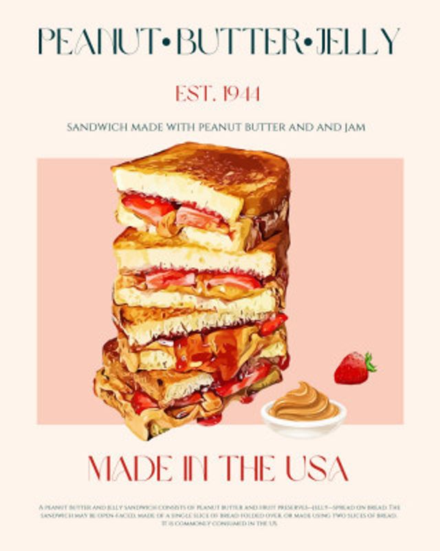 Peanut Butter And Jelly Sandwich Stack