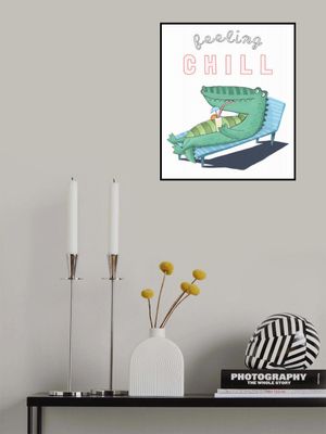 Feeling Chill! Funny Crocodile Lounging in the Sunshine by artist Carla Daly