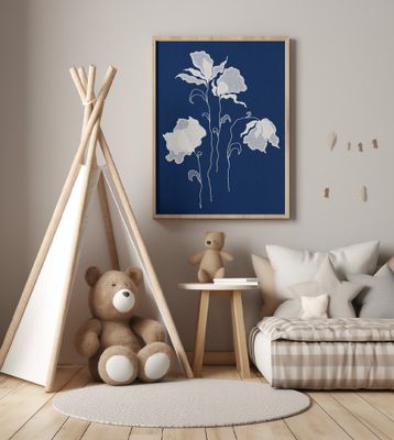 White Floral Silhouettes