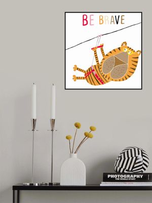 Be Brave! Funny Tiger Zip Lining by Illustrator Carla Daly