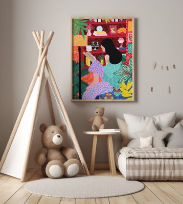 Girl Reading Her Favorite Book