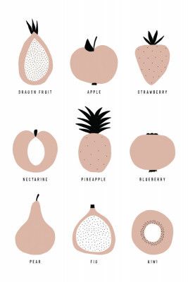 Minimalist Fruit Grid