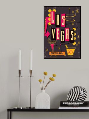 Las Vegas Nevada Vintage Style Travel Poster