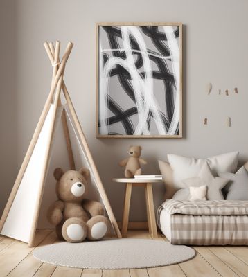 Black And White Brushstrokes