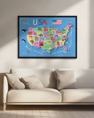 Illustrated Map of United States of America by Carla Daly