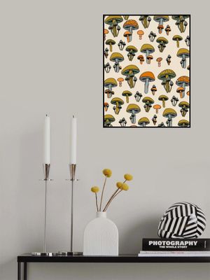 Retro Mushrooms Cute Pattern
