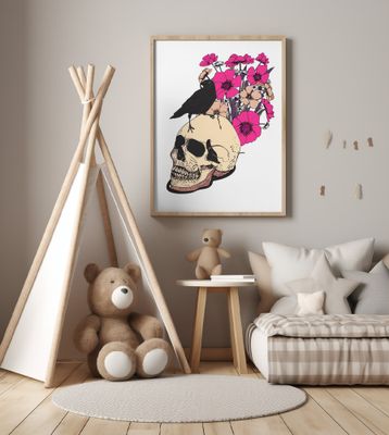 Skull and Flowers Copy