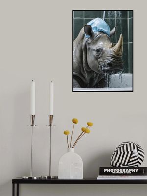 Rhinoceros Taking a Shower