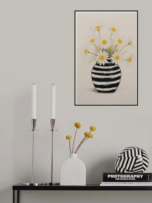 Striped Vase Daisies