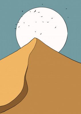 Sand Dunes under the Moon