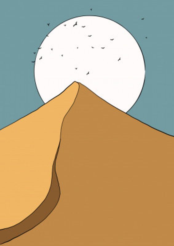 Sand Dunes under the Moon