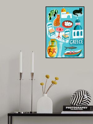 Screenprint Vintage Travel Greece