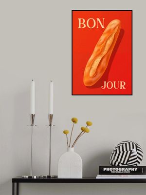 Baguette On A Red Background