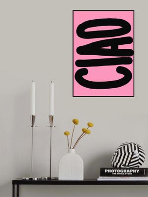 Bold Black Typography on Pink