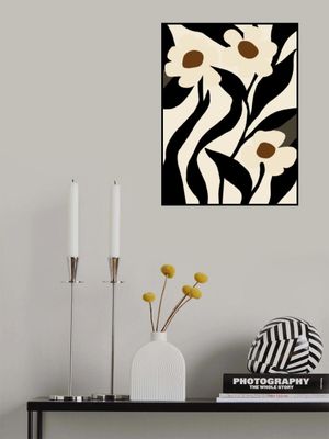 Stylized floral in black