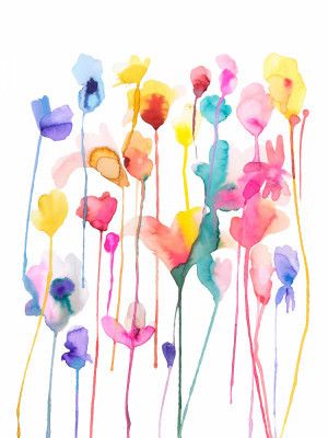 Wild Flowers Artistic Watercolor Ii