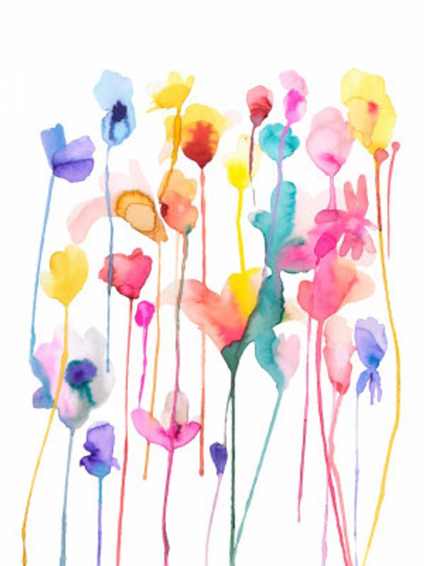 Wild Flowers Artistic Watercolor Ii