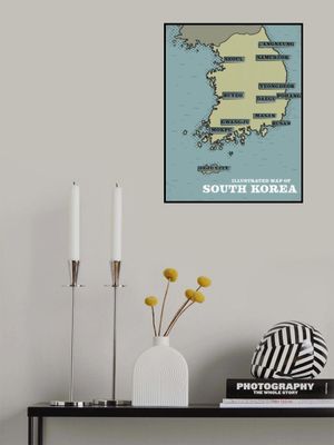 Illustrated Map Of South Korea