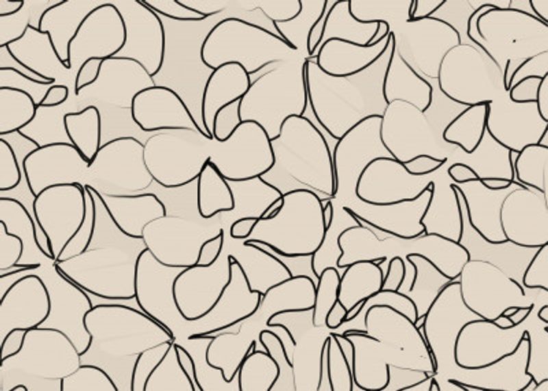 Elegant Floral Line Art On A Neutral Background