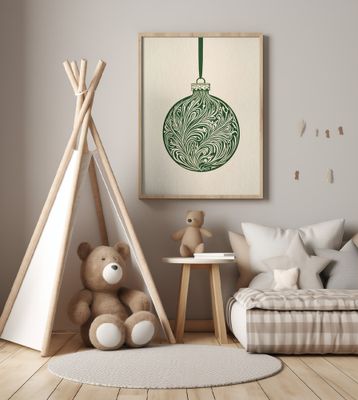 Olive Green Christmas Bauble