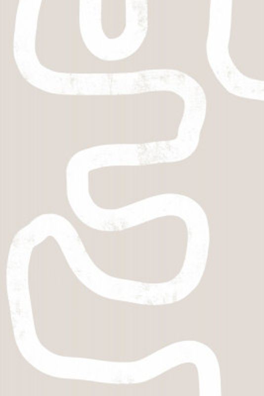 Fluid White Lines On A Beige Background