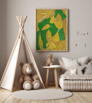 Gold and green abstract