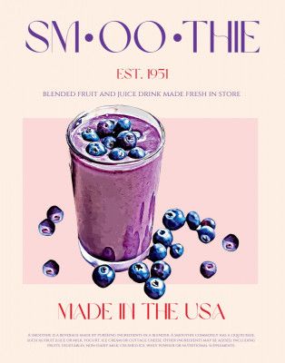 Blueberry Smoothie Illustration
