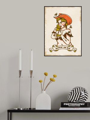 Sippin On Sin Cute &amp; Sassy Cowgirl Art