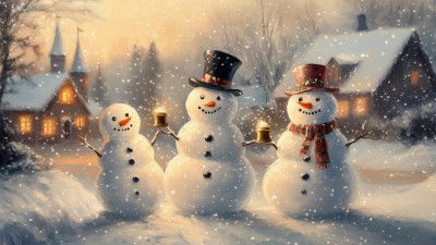 Snowmen Wide