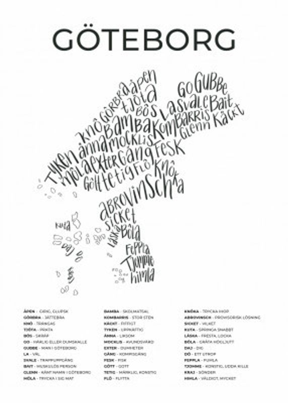 Göteborg Ordlista med typiskt göteborgska ord