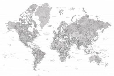 Detailed world map with cities, Jimmy