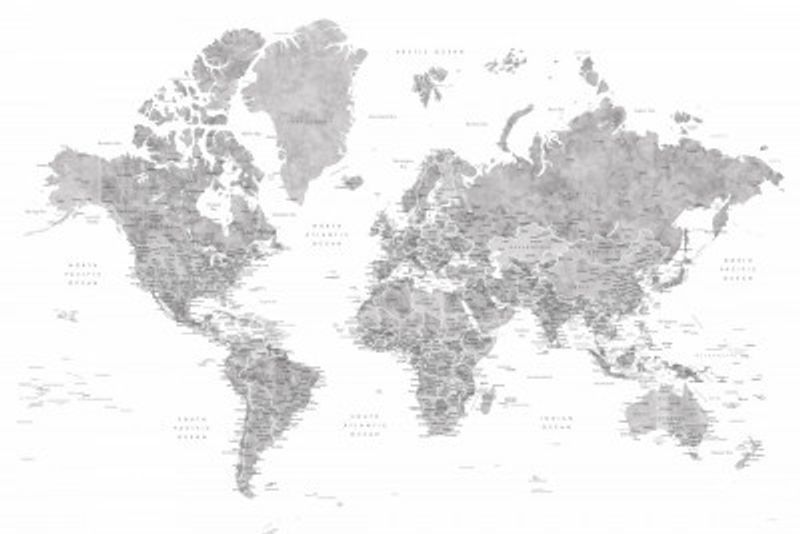 Detailed world map with cities, Jimmy