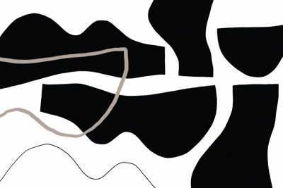 Black Shapes On A  White Background