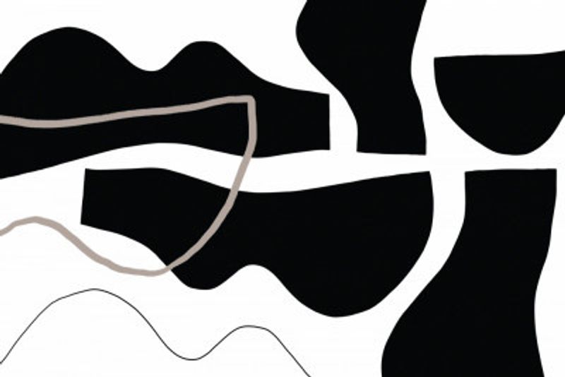 Black Shapes On A  White Background