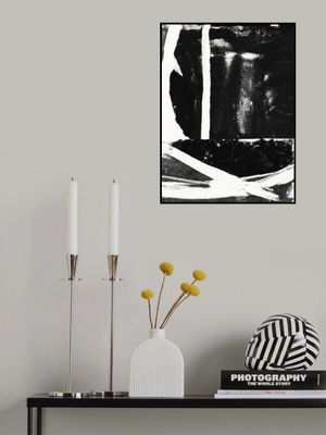 Black Ink Abstract Print