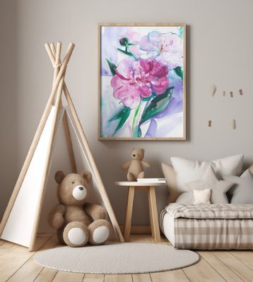 Periwinkle Peony Large