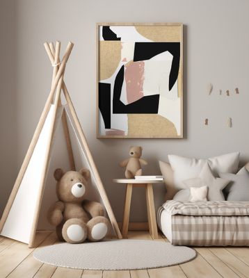 Neutral Abstract Shapes On White 2