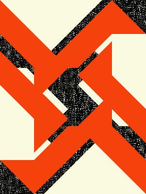 Bold Orange and Black Shapes