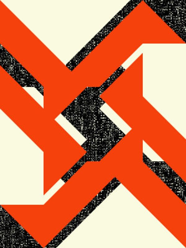 Bold Orange and Black Shapes