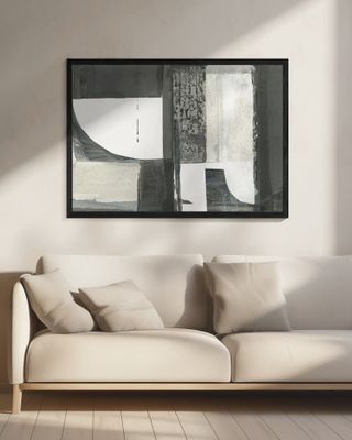 Monochrome Black Abstract Shapes Light 2