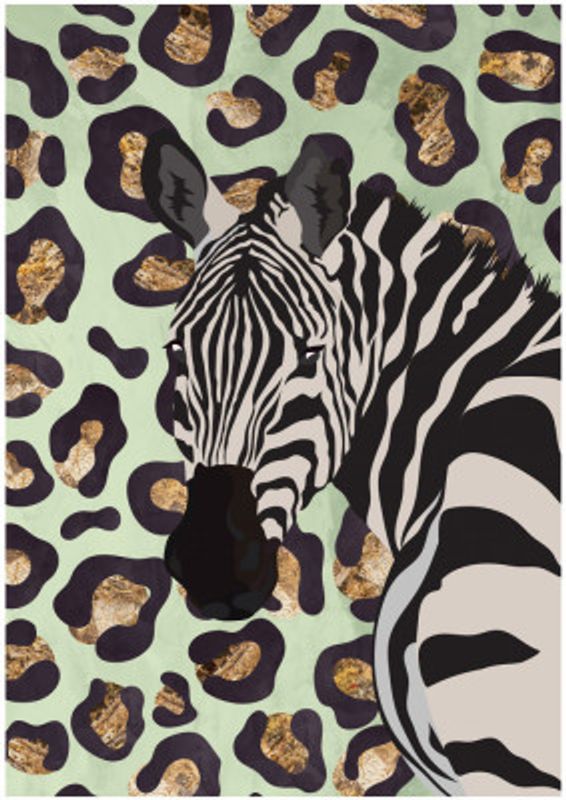 Leopard Print Zebra Green