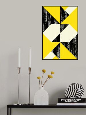 Geometric Shapes with a Black Textured