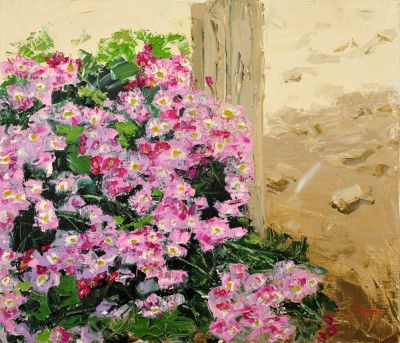 wild chrysanthemum oil on canvas