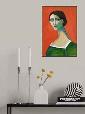 Vintage woman in green