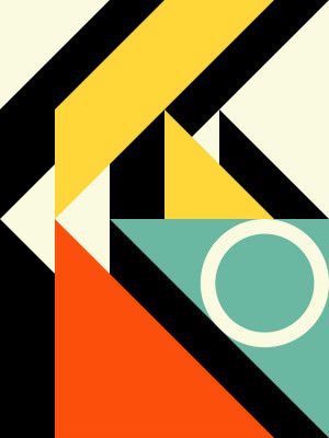 Geometric Abstraction with Bold Colors and Shape