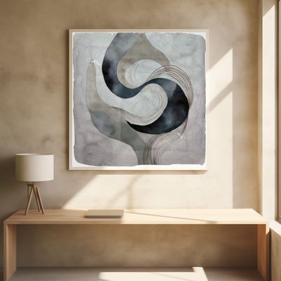 Abstract Green On Neutral Background 1