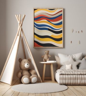 Wavy Stripes In Bold Colors