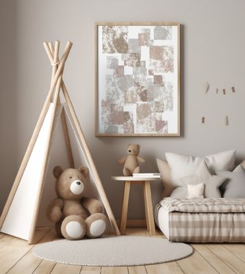 Abstract Brown Cubes