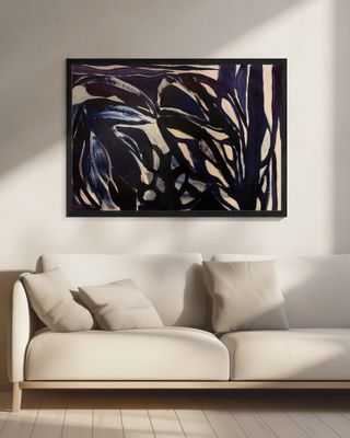 Bold Black and Blue Brushstrokes